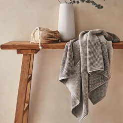 Drap De Douche*alinea Drap de douche bouclette jacquard en coton - alpilles 70x140cm Beige