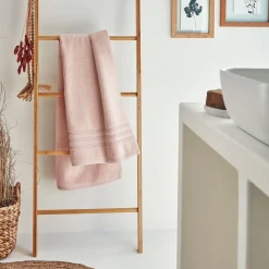 Drap De Douche*alinea Drap de douche bouclette en coton - grège 70x140cm Rose