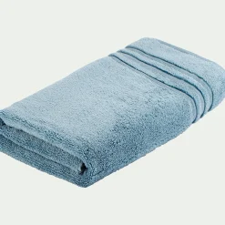Drap De Douche*alinea Drap de douche bouclette en coton - 70x140cm Bleu autan