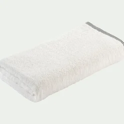 Drap De Douche*alinea Drap de douche brodé en coton - ventoux 70x140cm Blanc