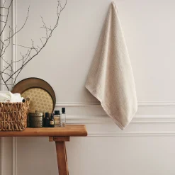Drap De Douche*alinea Drap de douche en bouclettes de coton bio - alpilles 70x130cm Beige