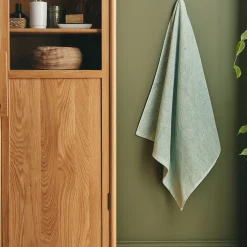 Drap De Douche*alinea Drap de douche en bouclettes de coton bio 70x130cm - olivier Vert