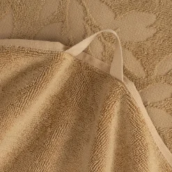 Drap De Douche*alinea Drap de douche en coton motif floral 70x140cm - sable Beige