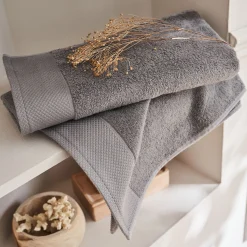 Drap De Douche*alinea Drap de douche en coton peigné - restanque 70x140cm Gris