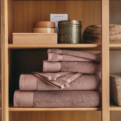 Drap De Douche*alinea Drap de douche en coton peigné - brun rhassoul 70x140cm Marron