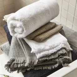 Drap De Douche*alinea Drap de douche en coton peigné - optique 70x140cm Blanc