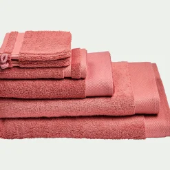 Drap De Douche*alinea Drap de douche en coton peigné - ricin 70x140cm Rouge