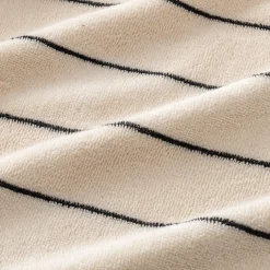 Drap De Douche*alinea Drap de douche rayé en coton 70x140cm - Beige