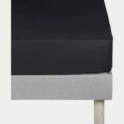 Drap Housse*alinea Drap housse en coton 160x200cm B25cm - calabrun Gris