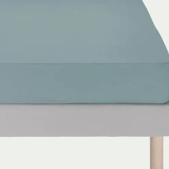 Drap Housse*alinea Drap housse en coton 140x200cm B25cm - calaluna Bleu
