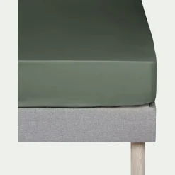 Drap Housse*alinea Drap housse en coton 160x200cm B40cm - cèdre Vert