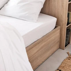 Drap Housse*alinea Drap housse en coton 90x200cm B25cm - Blanc