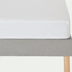 Drap Housse*alinea Drap housse en coton 90x200cm B25cm - Blanc