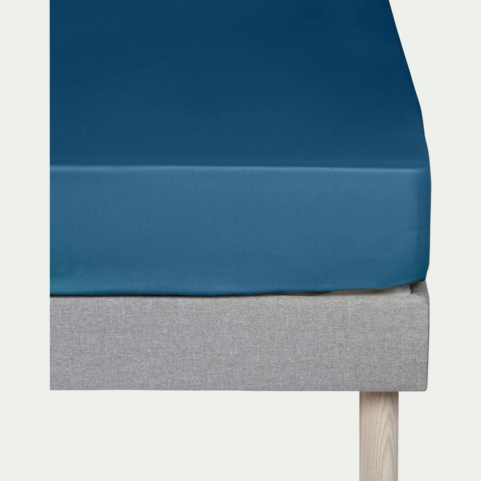 Drap Housse*alinea Drap housse en coton 160x200cm B25cm - figuerolles Bleu