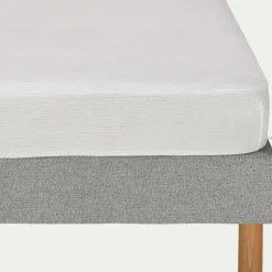 Drap Housse*alinea Drap housse en double gaze de coton 140x200cm b30cm - Blanc