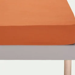 Drap Housse*alinea Drap housse en lin lavé 140x200cm B28cm - rustrel Marron