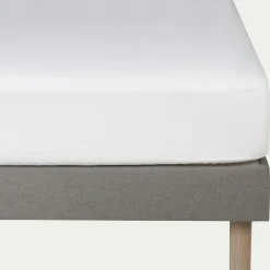 Drap Housse*alinea Drap housse en lin lavé 140x200cm B28cm - capelan Blanc