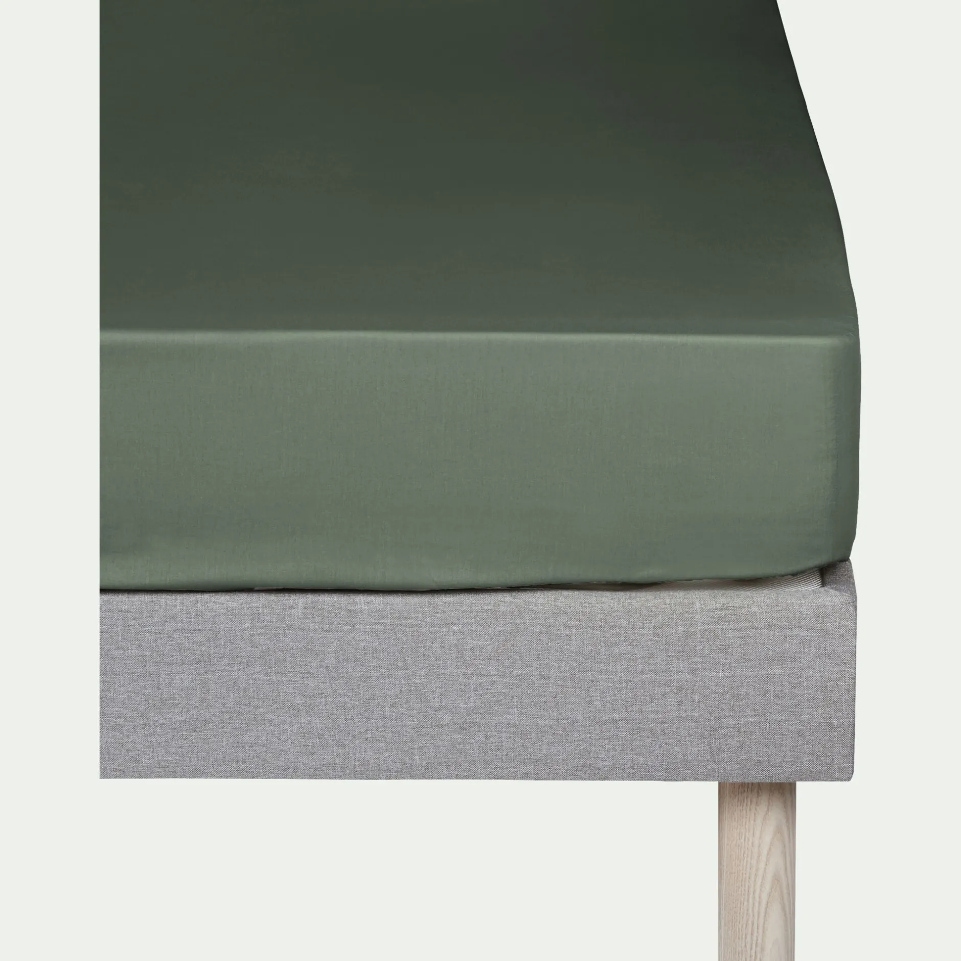 Drap Housse*alinea Drap housse en percale de coton 140x200cm B30cm - cèdre Vert