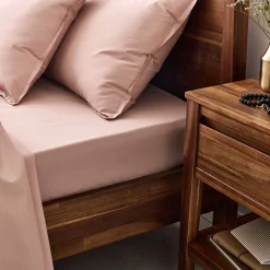 Drap Housse*alinea Drap housse en percale de coton 160x200cm B30cm - salina Rose