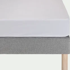 Drap Housse*alinea Drap housse en percale de coton 160x200cm B30cm - Blanc