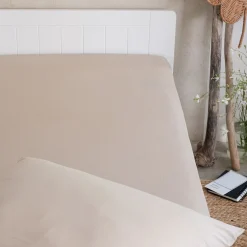 Linge De Lit Enfant|Linge De Lit Enfant*alinea Drap housse enfant en coton 90x200+B20cm - alpilles Beige