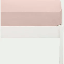 Bureau Enfant|Linge De Lit Enfant*alinea Drap housse enfant en coton 90x140+B15cm - rose Rosa