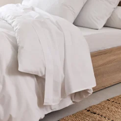 Drap Plat*alinea Drap plat en coton 270x300cm - Blanc