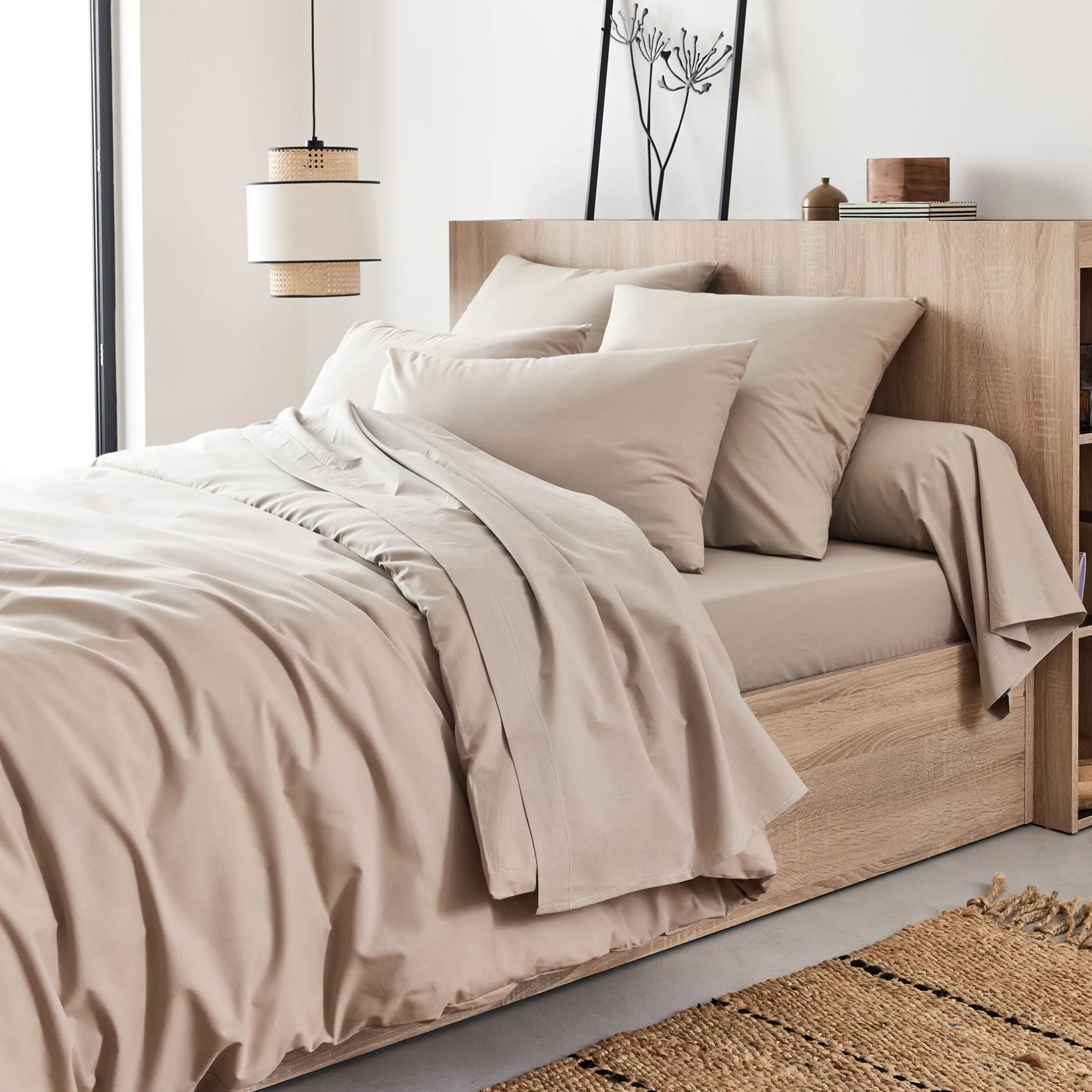 Drap Plat*alinea Drap plat en coton 180x300cm - alpilles Beige