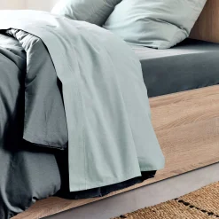 Drap Plat*alinea Drap plat en coton 270x300cm - calaluna Bleu