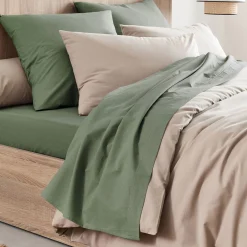 Drap Plat*alinea Drap plat en coton 270x300cm - cèdre Vert