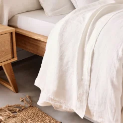 Drap Plat*alinea Drap plat en lin lavé 270x300cm - capelan Blanc