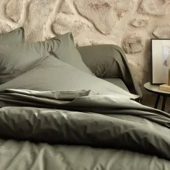 Drap Plat*alinea Drap plat en percale de coton 270x300 - cèdre Vert