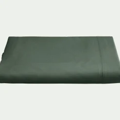 Drap Plat*alinea Drap plat en percale de coton 270x300 - cèdre Vert