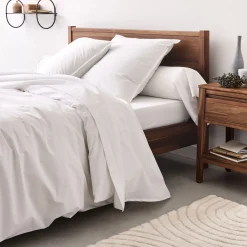 Drap Plat*alinea Drap plat en percale de coton 270x300- Blanc