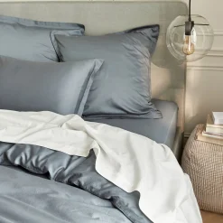 Drap Plat*alinea Drap plat en satin lavé 270x300cm - ventoux Blanc