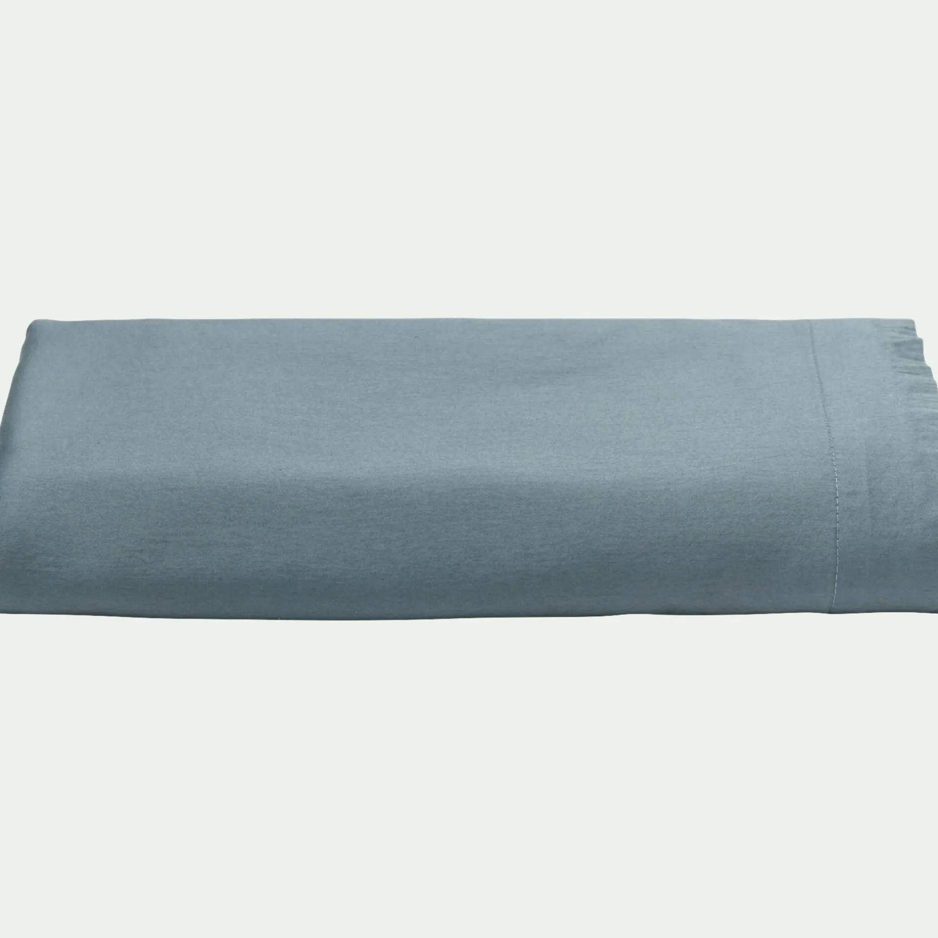 Drap Plat*alinea Drap plat en satin lavé 270x300cm - orage Bleu