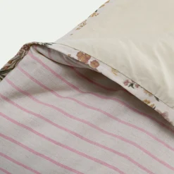 Couvre-Lit*alinea Édredon avec pompons en coton 100x180cm - Beige