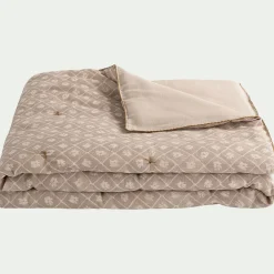 Couvre-Lit*alinea Édredon finition croquet en coton 100x180cm - ficelle Beige