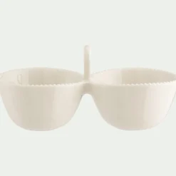 Plat Et Vaisselle Apéro*alinea Duo de bols apéritifs en porcelaine D12xL23,8cm - ventoux Blanc