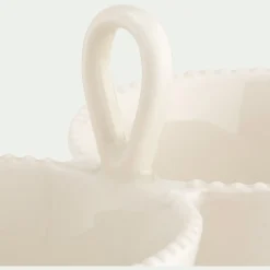 Plat Et Vaisselle Apéro*alinea Duo de bols apéritifs en porcelaine D12xL23,8cm - ventoux Blanc