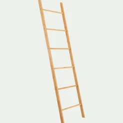 Porte-Serviette|Accessoire De Salle De Bain*alinea Echelle porte-serviette en bambou - Bois clair