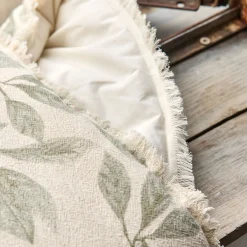 Couvre-Lit*alinea Edredon en coton motif végétal 100x180cm - Beige