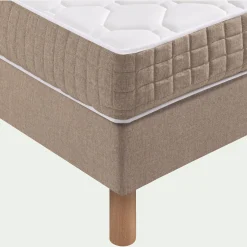 Ensemble Matelas & Sommier|Lit Adulte*alinea Ensemble matelas ressorts + sommier H24cm 2x80x200cm - roucas Beige
