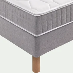 Ensemble Matelas & Sommier|Lit Adulte*alinea Ensemble matelas ressorts + sommier H24cm 2x100x200cm - borie Gris