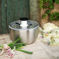 Passoire Et Essoreuse*alinea Essoreuse à salade en inox D26 cm - métallisé Gris