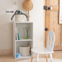 Bibliothèque Enfant|Bibliothèque Enfant*alinea Etagère 2 cases en bois - Blanc