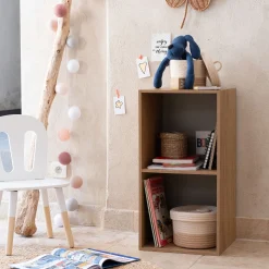 Bibliothèque Enfant|Bibliothèque Enfant*alinea Etagère 2 cases en bois - Bois clair