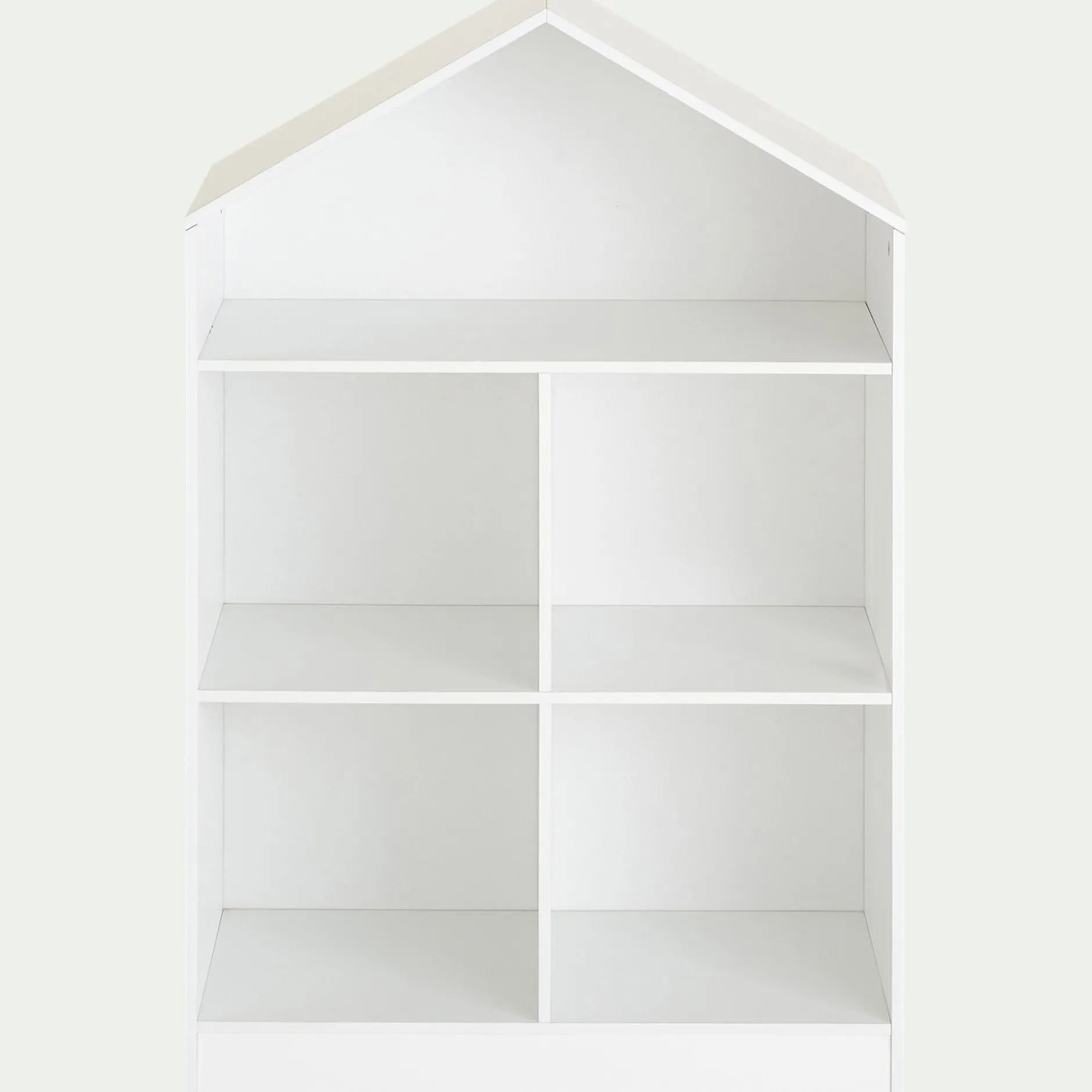 Bibliothèque Enfant|Bibliothèque Enfant*alinea Etagère maison 5 cases en bois - Blanc