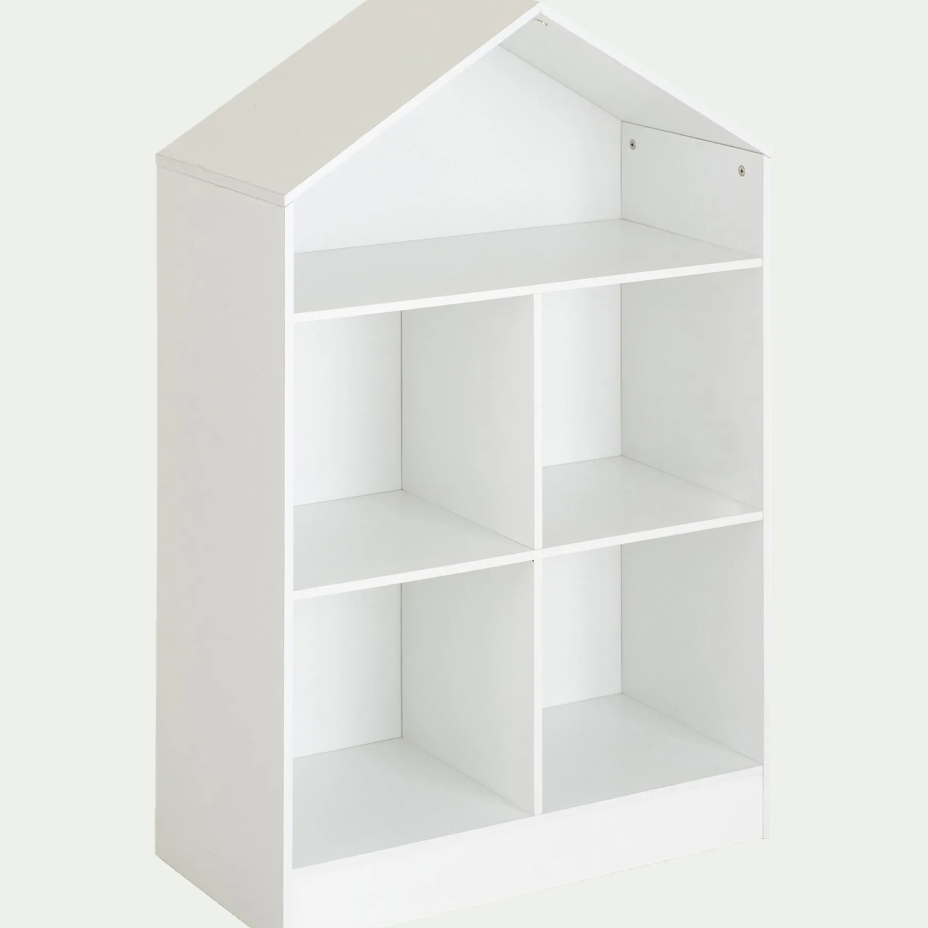 Bibliothèque Enfant|Bibliothèque Enfant*alinea Etagère maison 5 cases en bois - Blanc