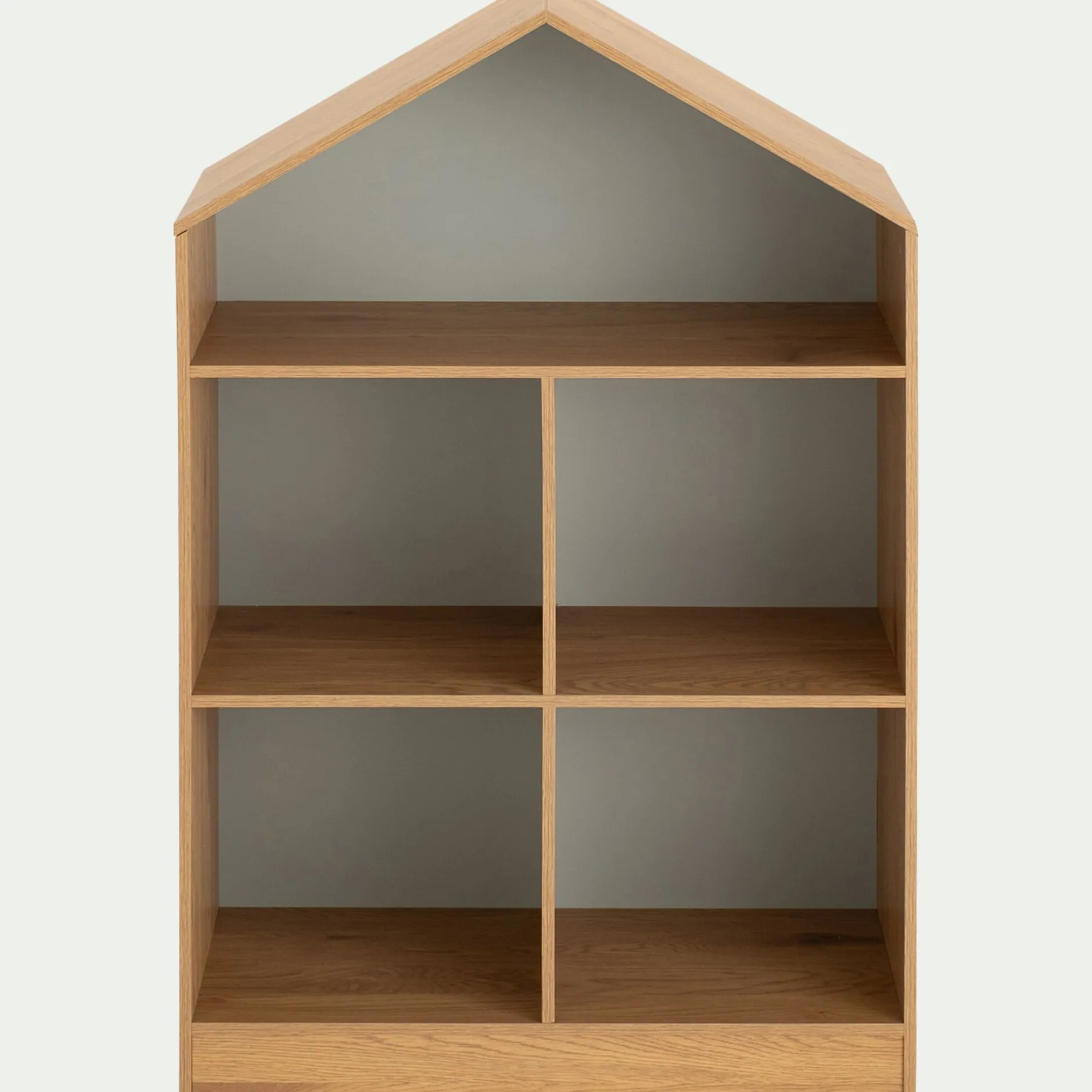 Bibliothèque Enfant|Bibliothèque Enfant*alinea Etagère maison 5 cases en bois - Bois clair